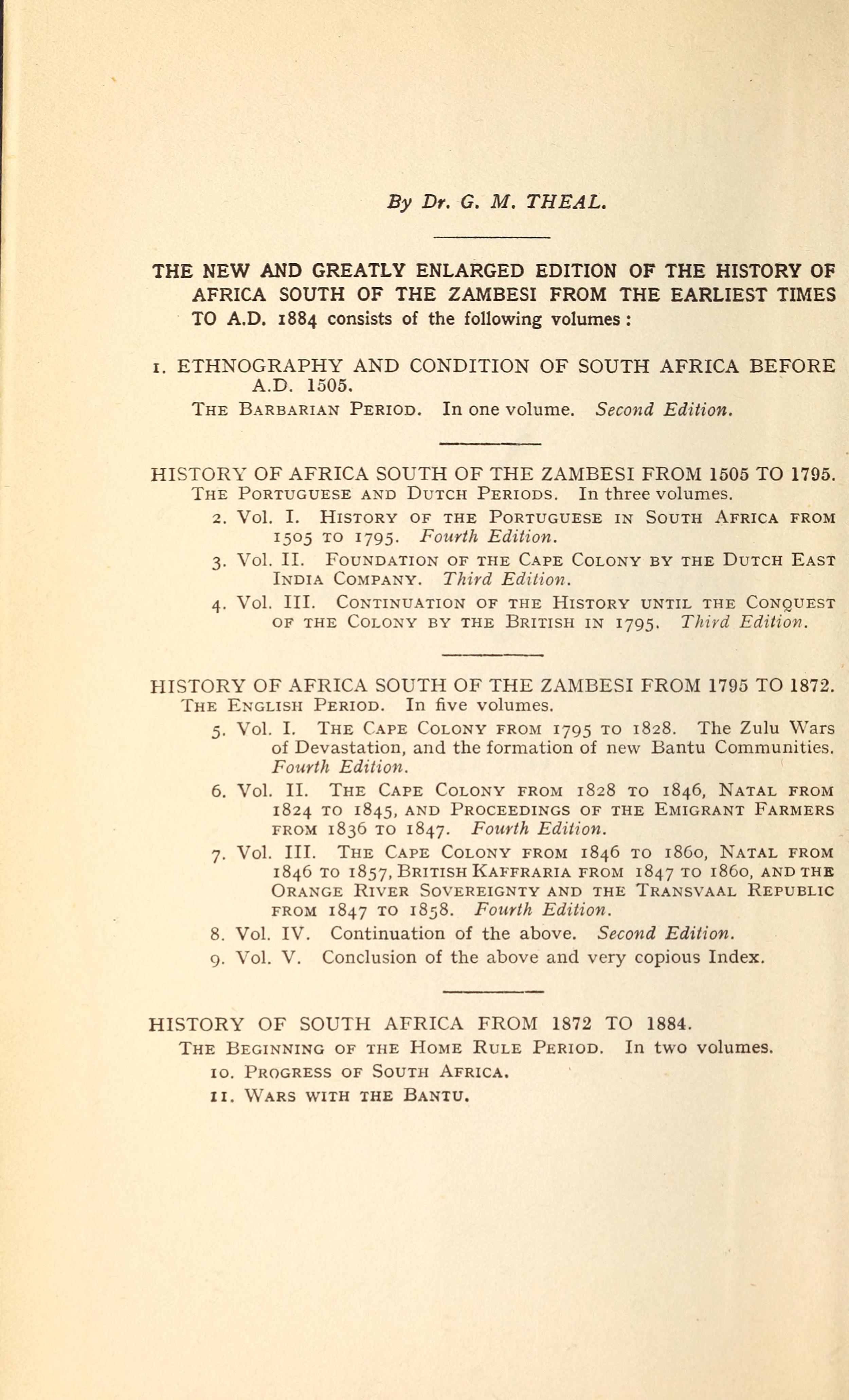 History of Africa south of the Zambesi v. 2